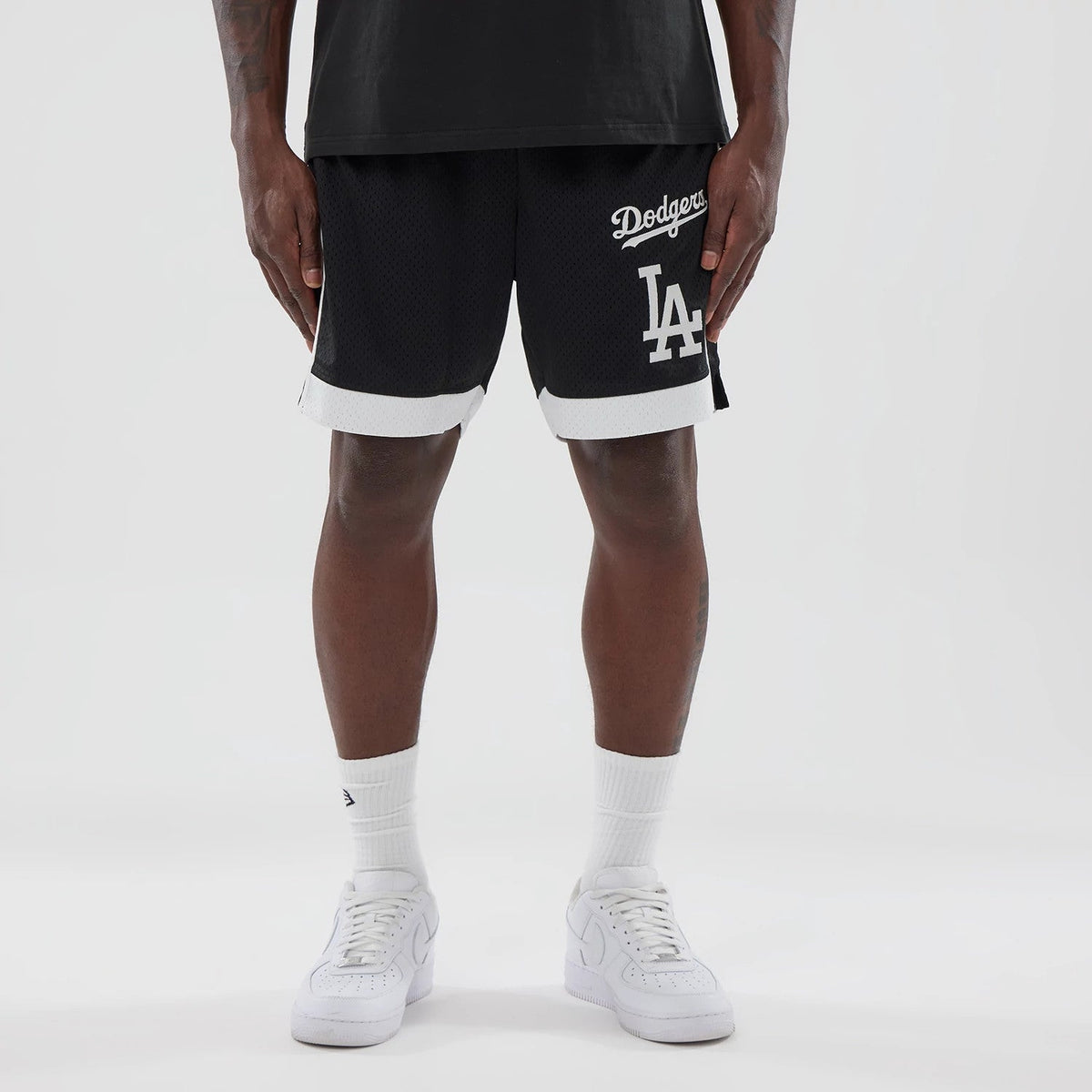LA Dodgers MLB Black Mesh Shorts-Benirox