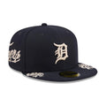 Detroit Tigers MLB Script Navy 59FIFTY Fitted Cap-Benirox