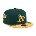 Athletics MLB Script Dark Green 59FIFTY Fitted Cap-Benirox