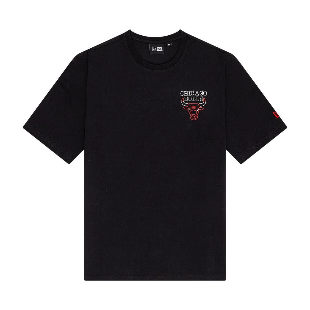 Chicago Bulls NBA Neon Graphic Black T-Shirt-Benirox
