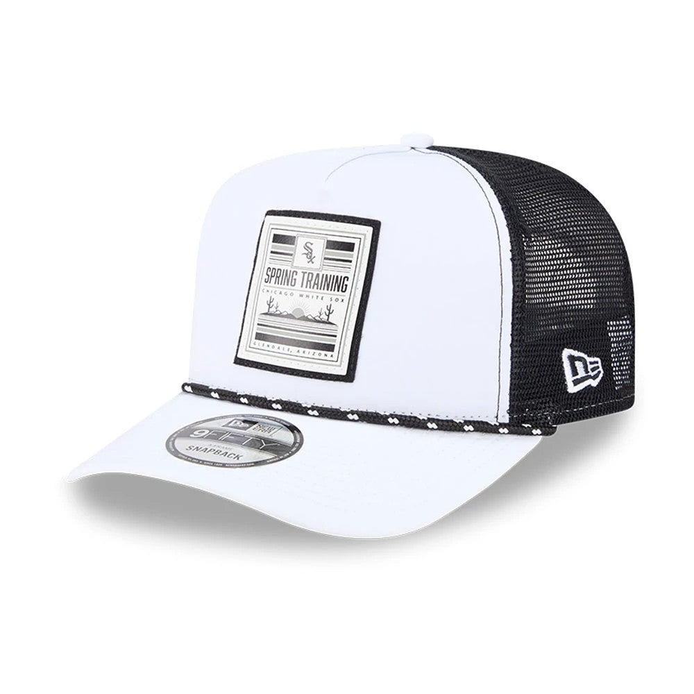 Chicago White Sox MLB Lines Black 9FIFTY A-Frame Snapback Adjustable Cap-Benirox