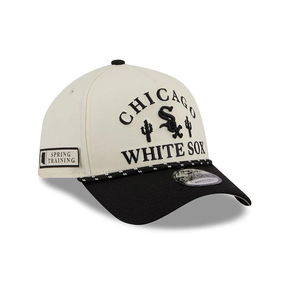 Chicago White Sox MLB Rope Black 9FORTY A-Frame Adjustable Cap-Benirox