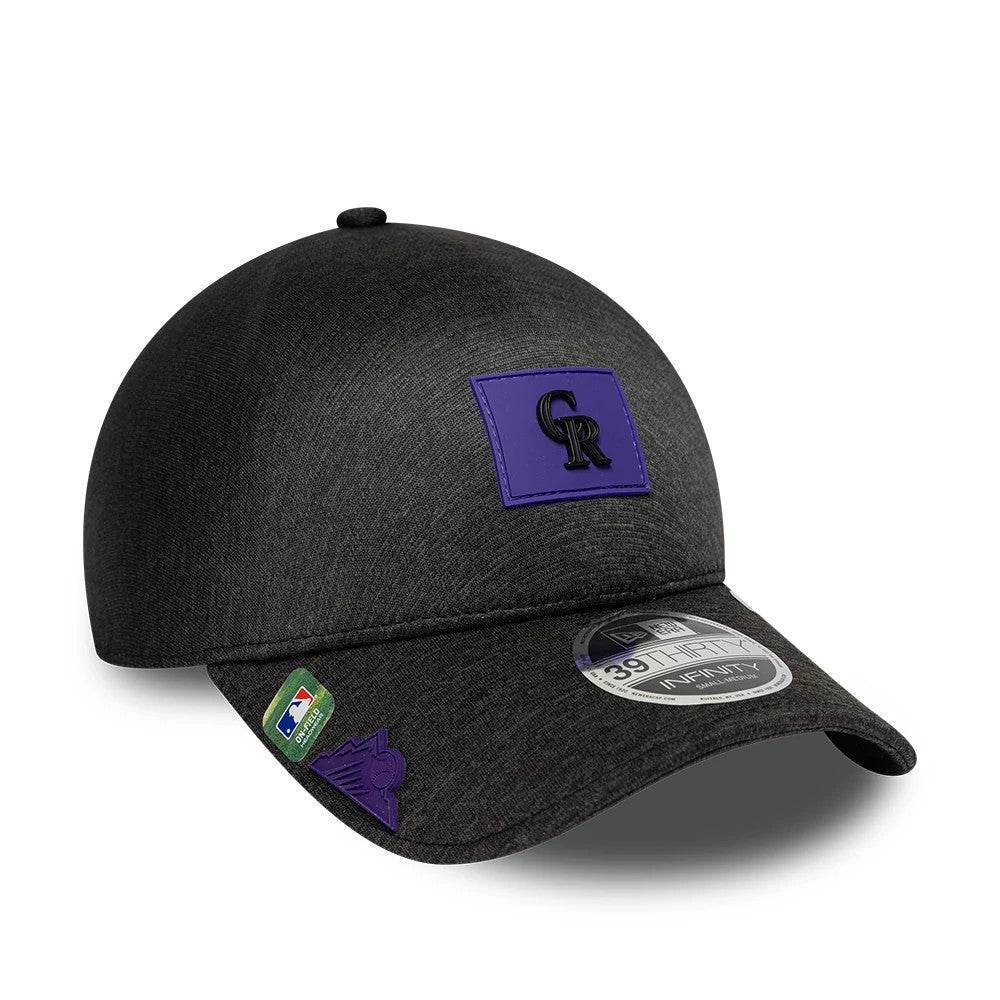 Colorado Rockies MLB Clubhouse Black 39THIRTY Infinity Stretch Fit Cap-Benirox