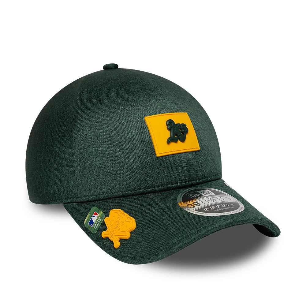 Athletics MLB Clubhouse Dark Green 39THIRTY Infinity Stretch Fit Cap-Benirox