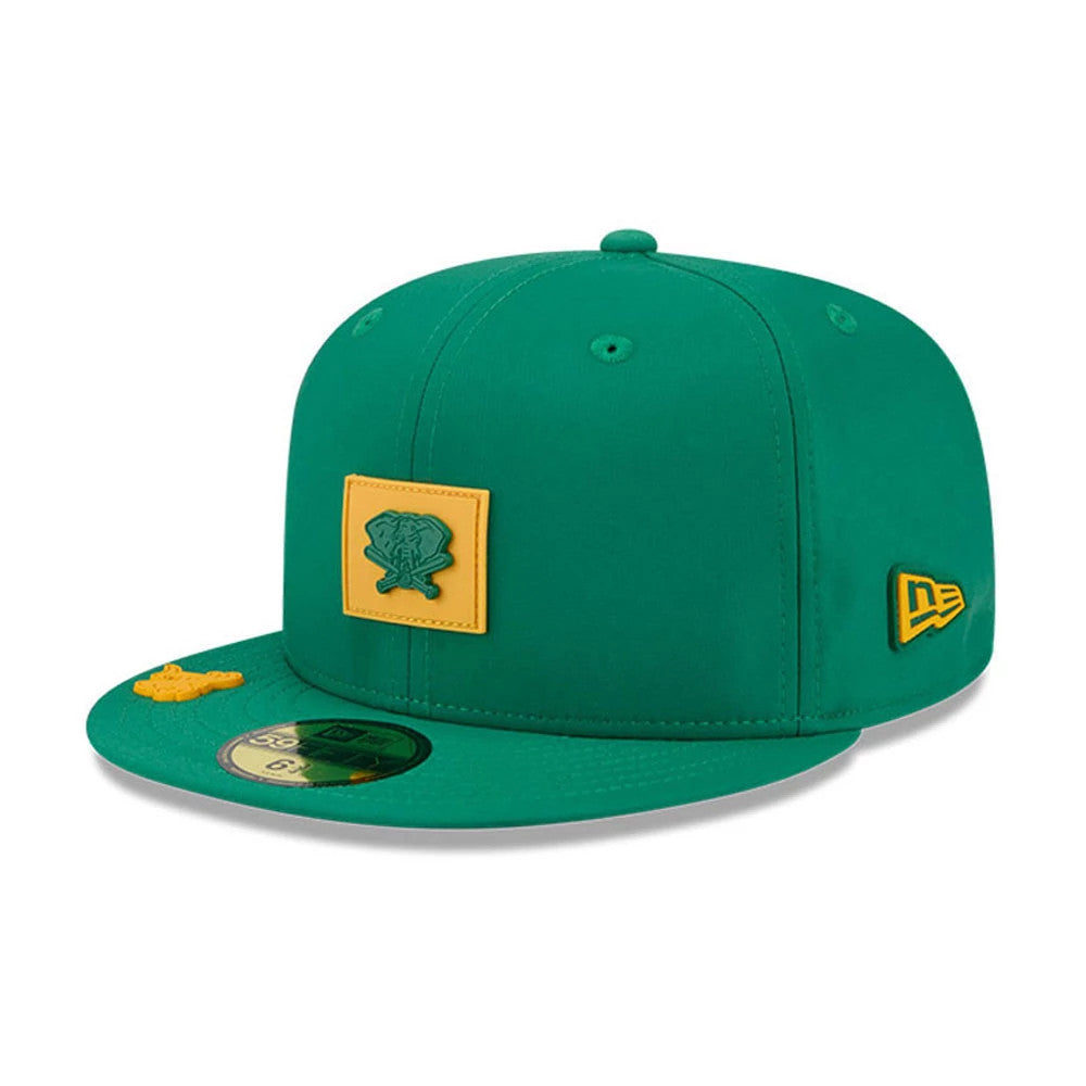Athletics MLB Clubhouse Dark Green 59FIFTY Fitted Cap-Benirox