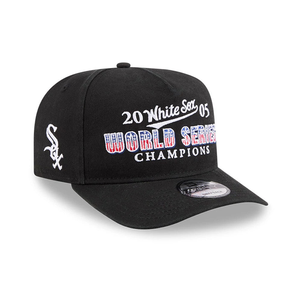 Chicago White Sox MLB Historic Black 9FIFTY A-Frame Snapback Cap-Benirox