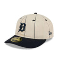 Detroit Tigers MLB Linen Cream Retro Crown 59FIFTY Fitted Cap-Benirox