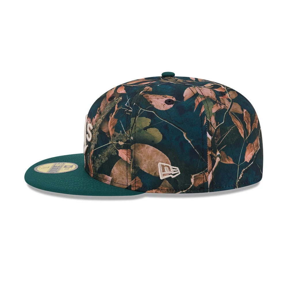 Athletics MLB Leaves Dark Green 59FIFTY Fitted Cap-Benirox