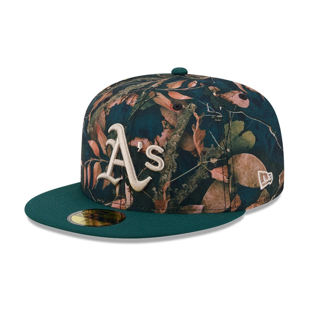 Athletics MLB Leaves Dark Green 59FIFTY Fitted Cap-Benirox