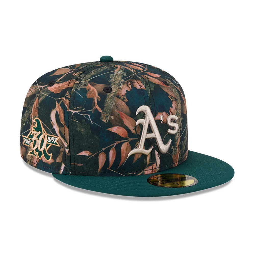Athletics MLB Leaves Dark Green 59FIFTY Fitted Cap-Benirox