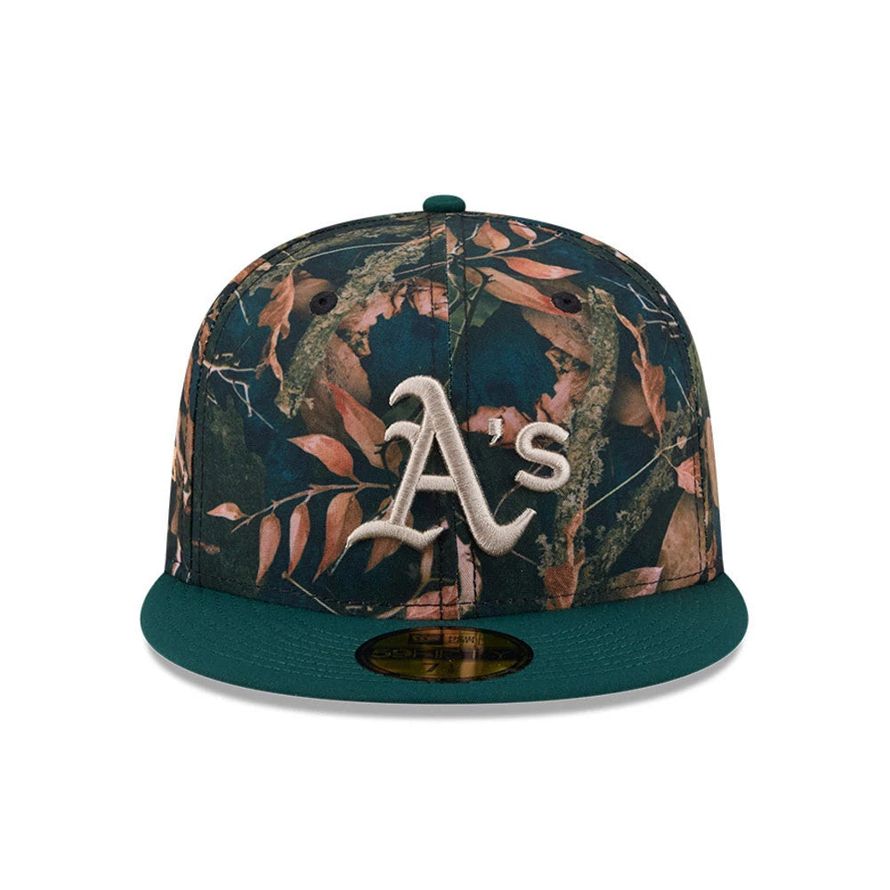 Athletics MLB Leaves Dark Green 59FIFTY Fitted Cap-Benirox