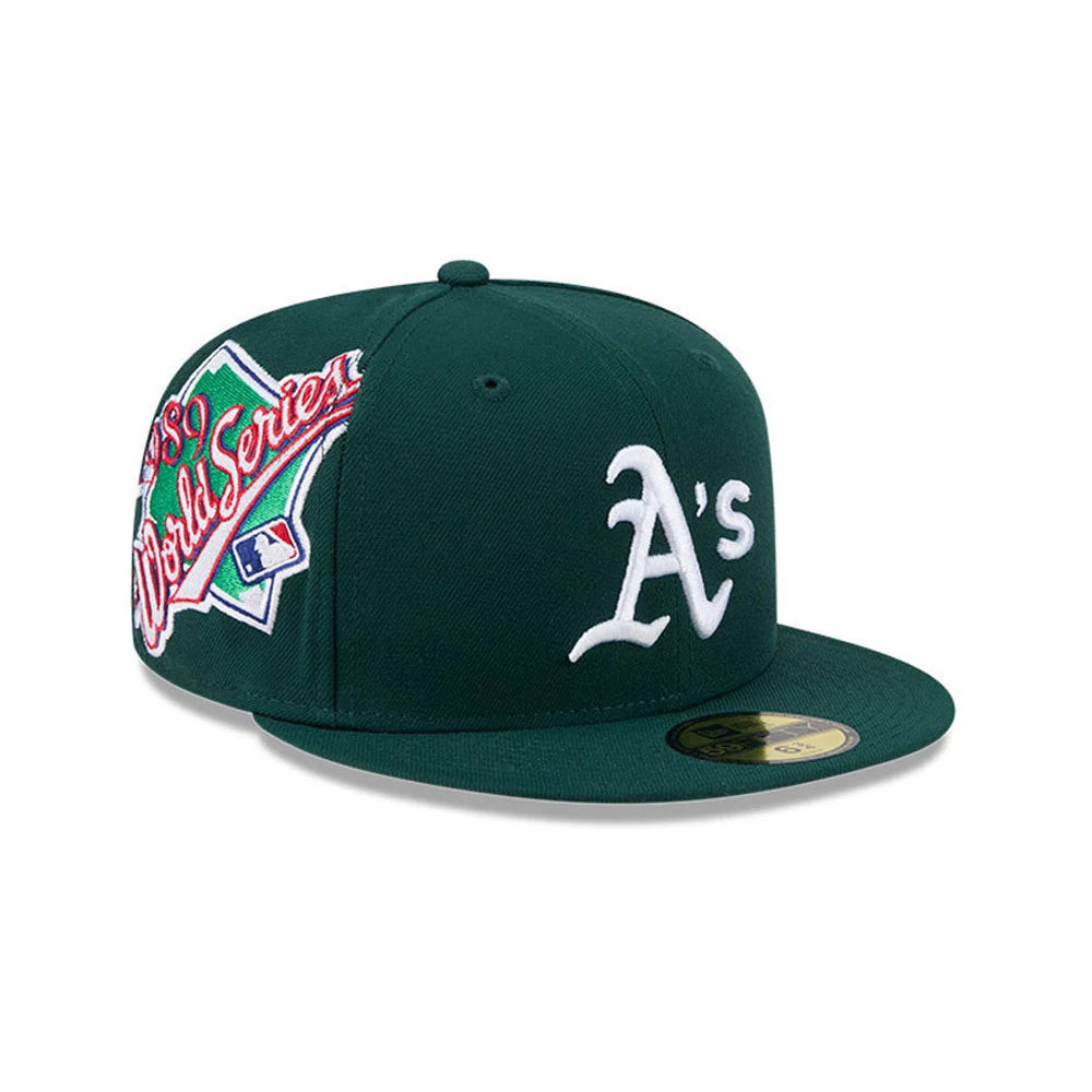Athletics MLB Hidden Hit Dark Green 59FIFTY Fitted Cap-Benirox