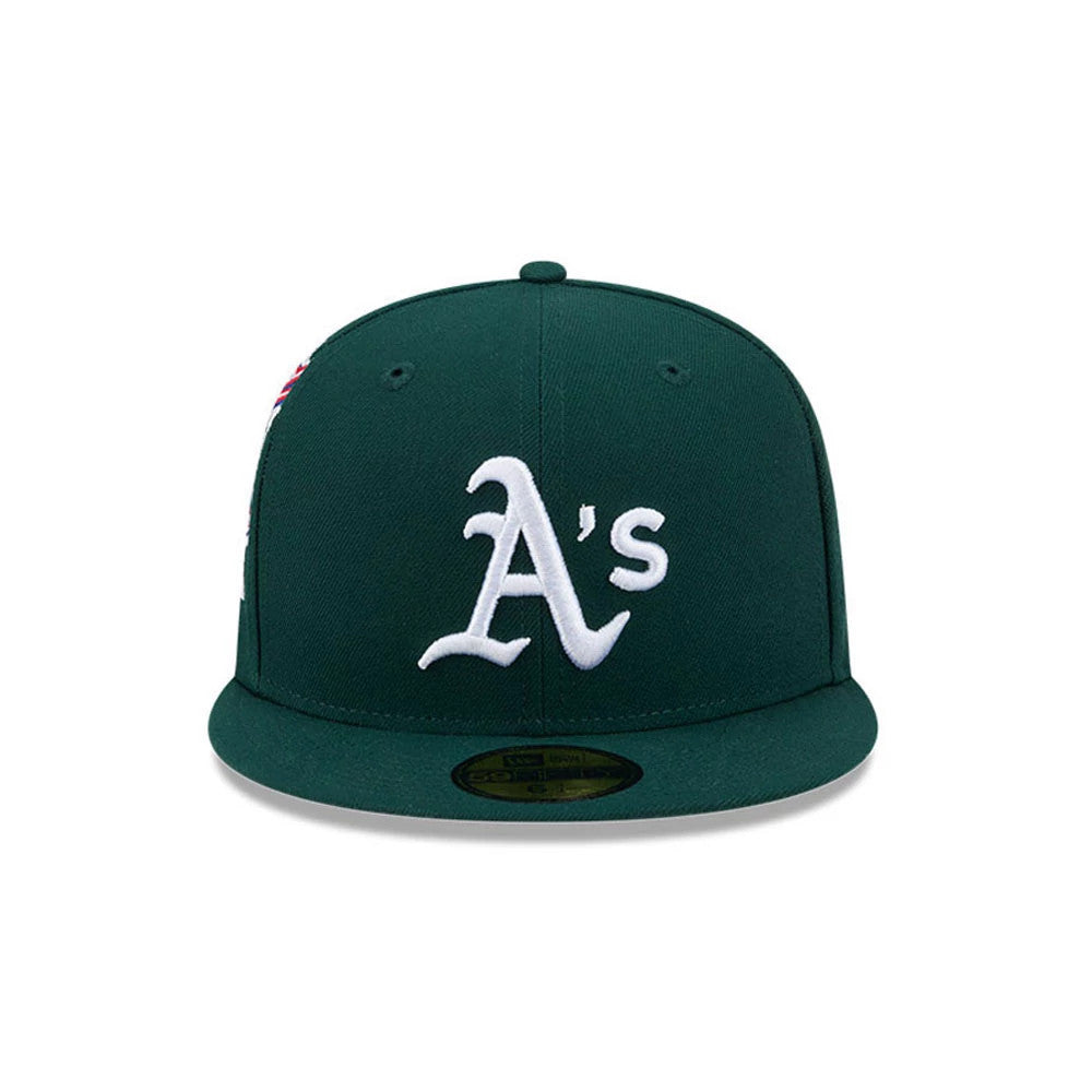 Athletics MLB Hidden Hit Dark Green 59FIFTY Fitted Cap-Benirox