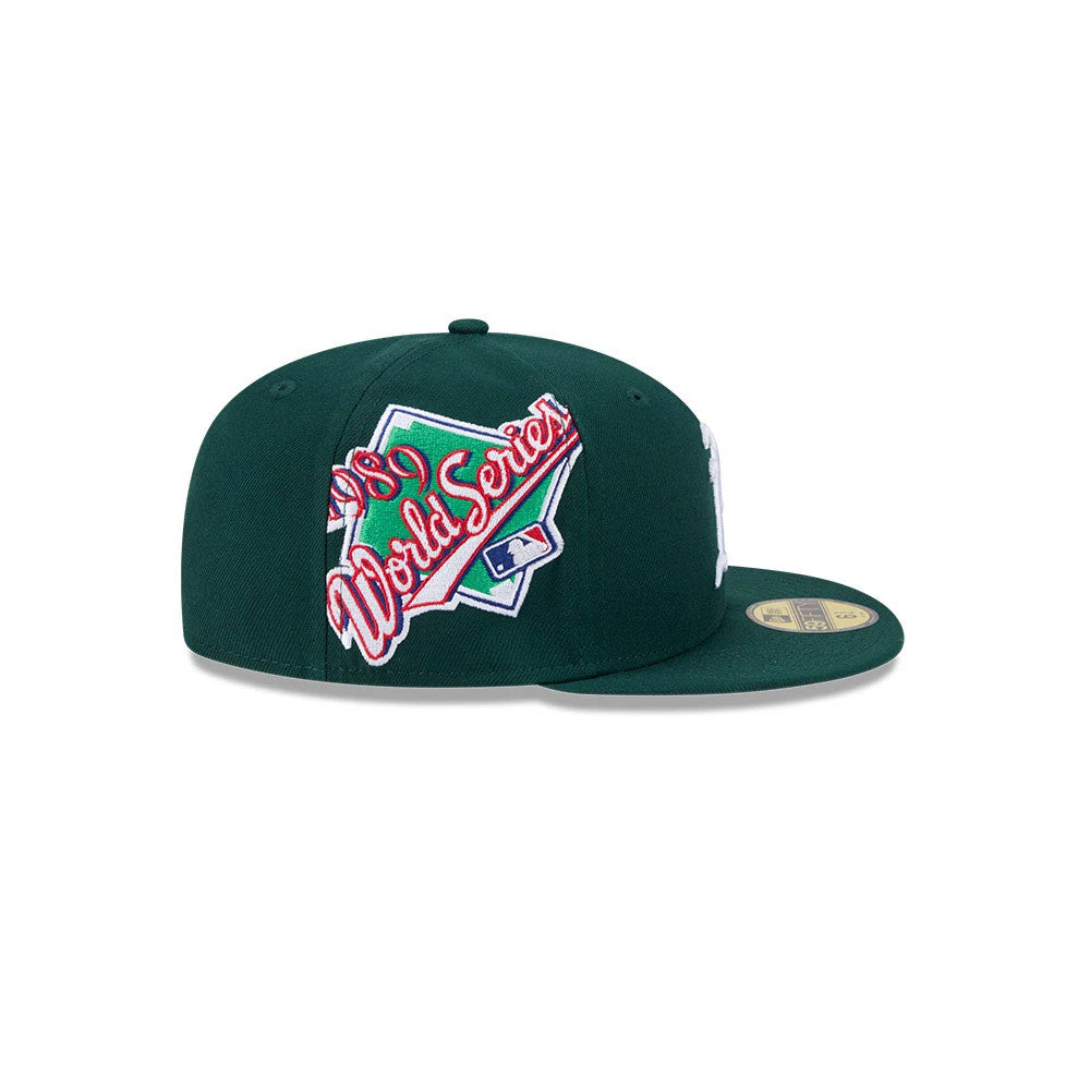 Athletics MLB Hidden Hit Dark Green 59FIFTY Fitted Cap-Benirox