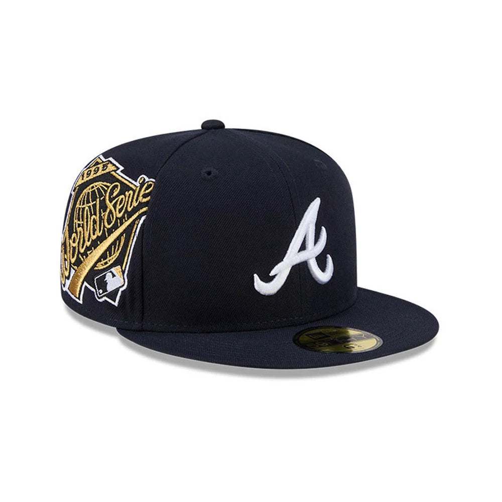 Atlanta Braves MLB Hidden Hit Navy 59FIFTY Fitted Cap-Benirox