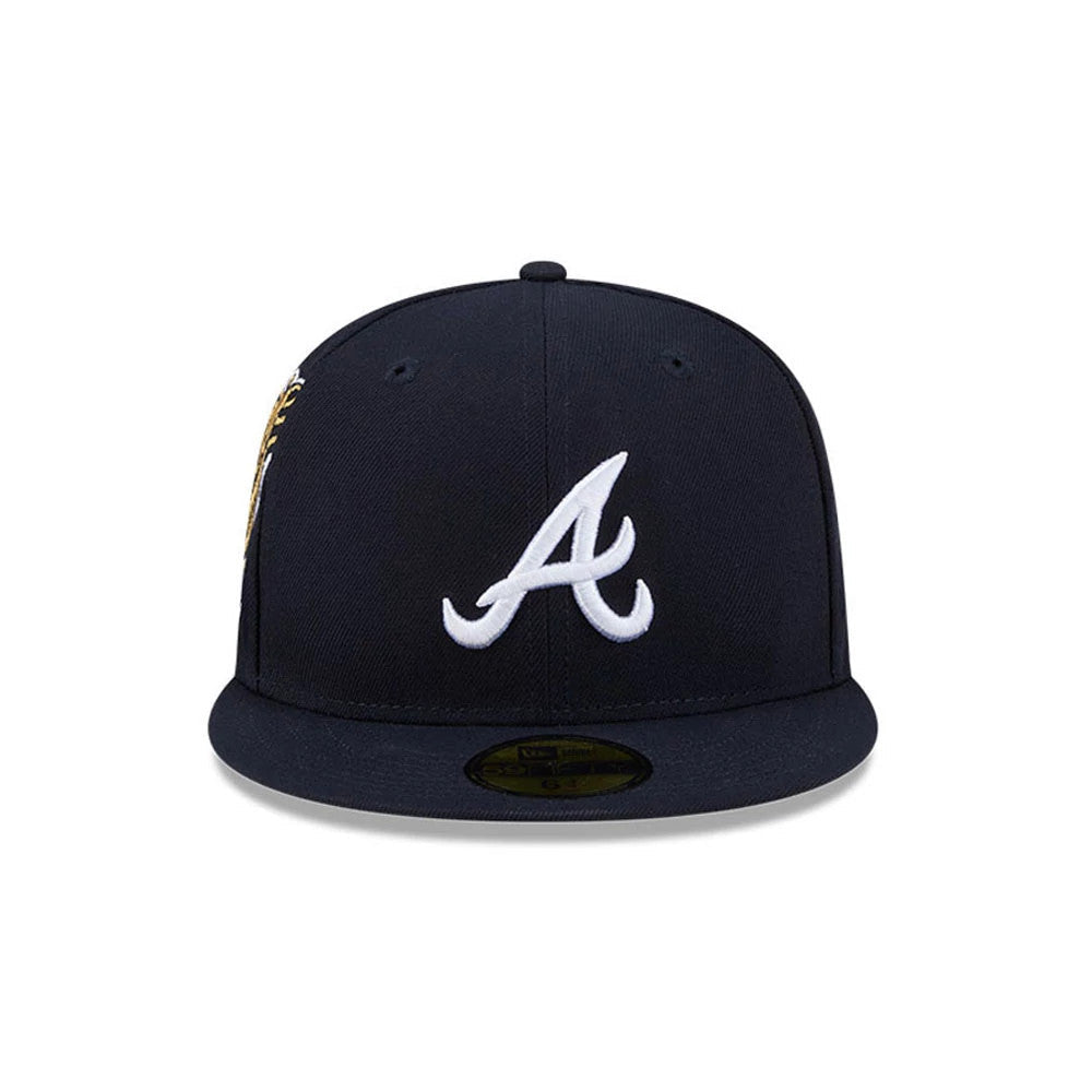 Atlanta Braves MLB Hidden Hit Navy 59FIFTY Fitted Cap-Benirox