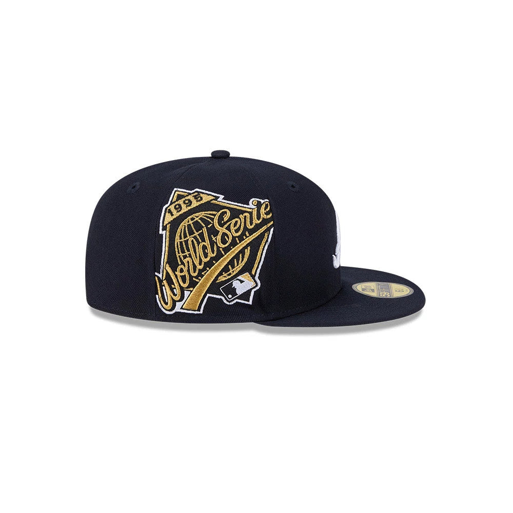 Atlanta Braves MLB Hidden Hit Navy 59FIFTY Fitted Cap-Benirox