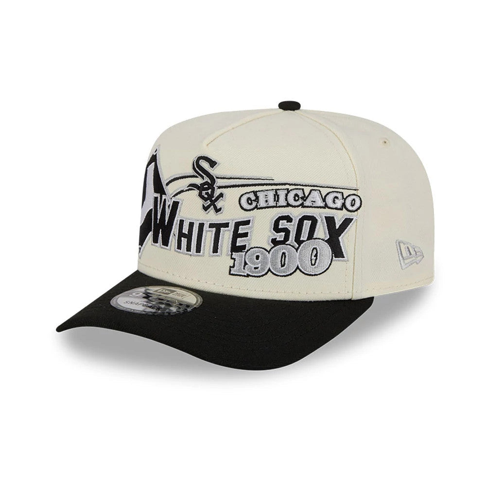 Chicago White Sox MLB Classic White 9FIFTY A-Frame Snapback Adjustable Cap-Benirox