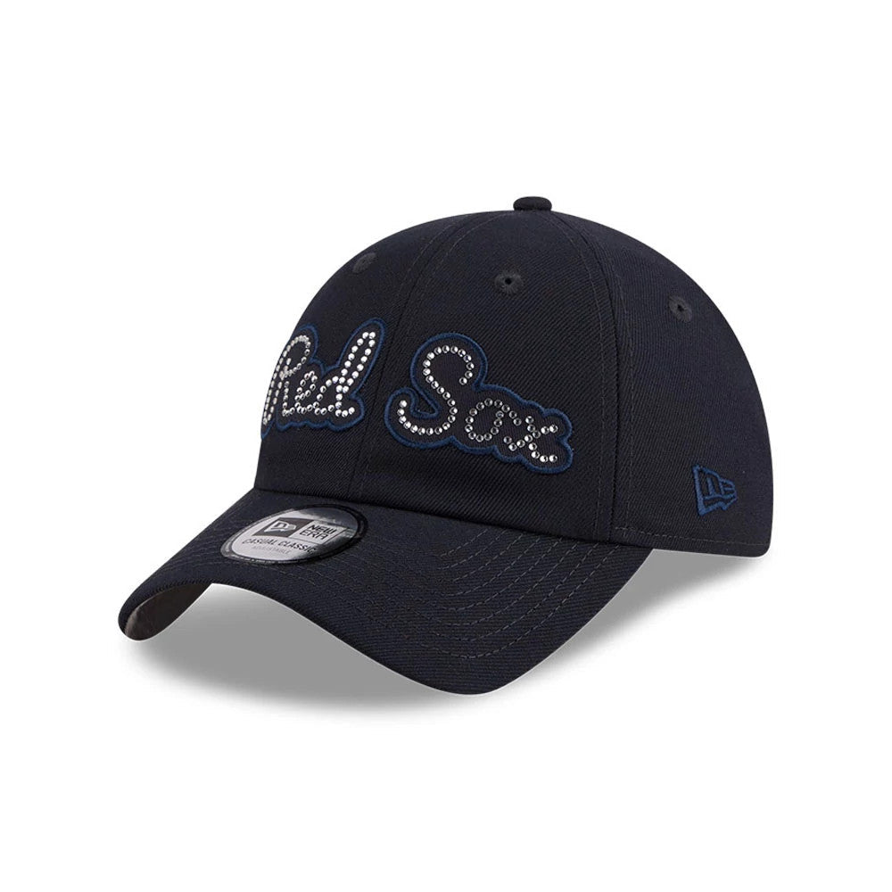 Boston Red Sox MLB Rhinestone Navy Casual Classic Adjustable Cap-Benirox