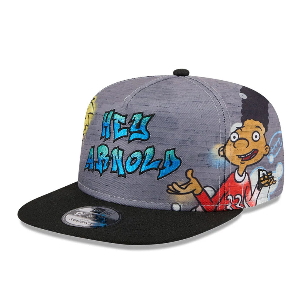 Hey Arnold Graffiti Grey 9FIFTY A-Frame Snapback Adjustable Cap-Benirox