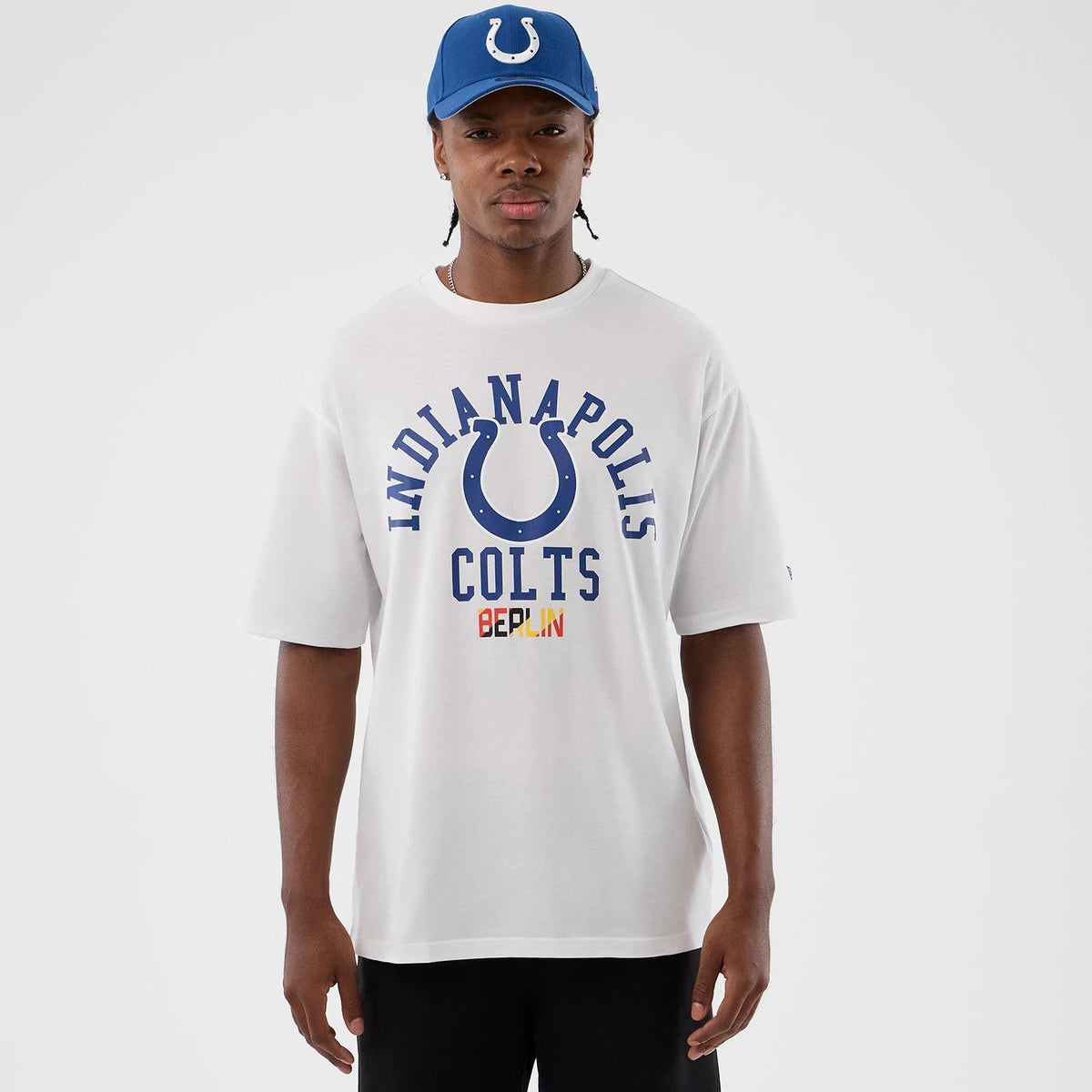Indianapolis Colts NFL International Series Games White Oversized T-Shirt-Benirox