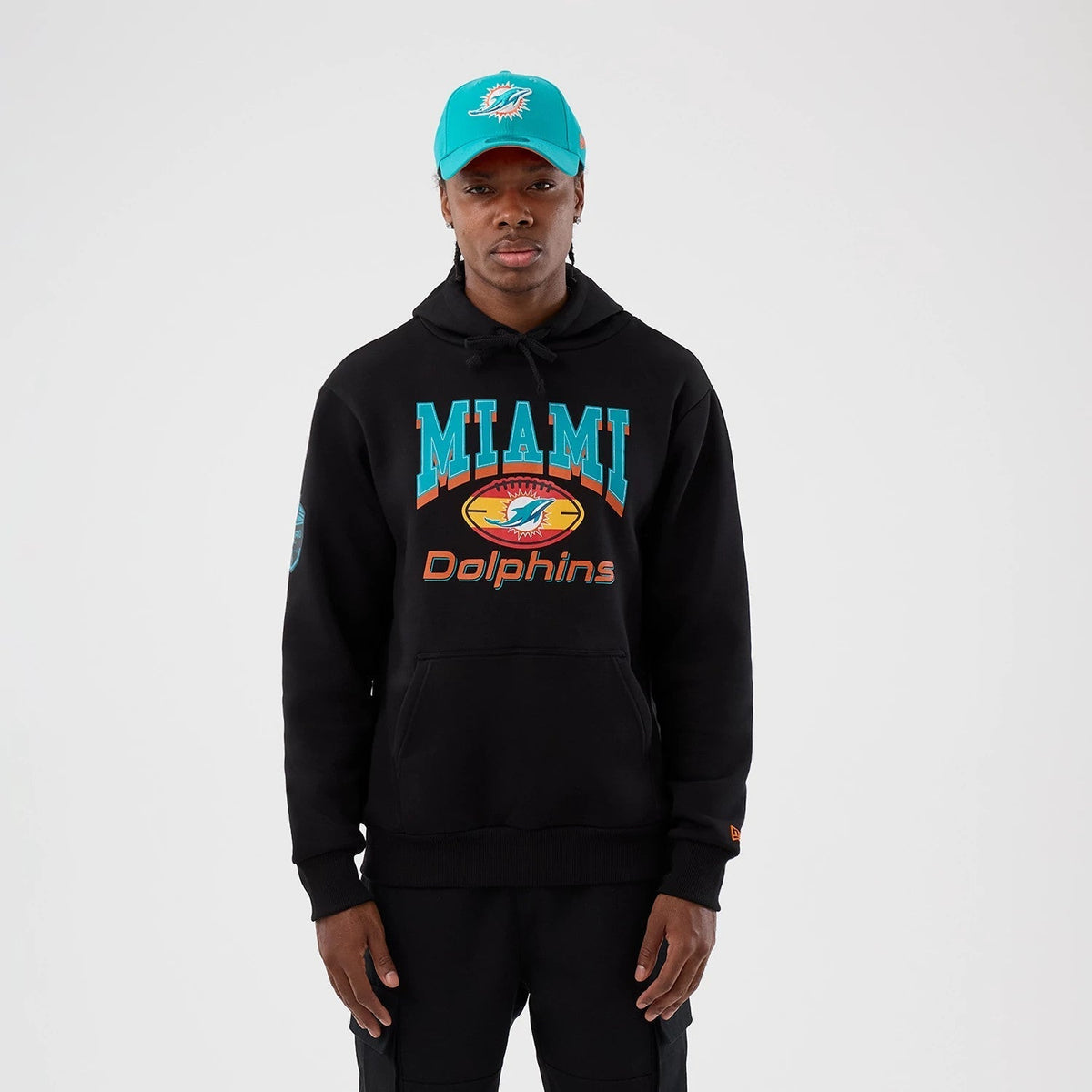 Dolphins NFL International Series Games Patch Black Pullover Hoodie-Benirox