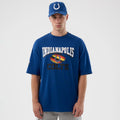 Colts NFL International Series Games Script Blue Oversized T-Shirt-Benirox