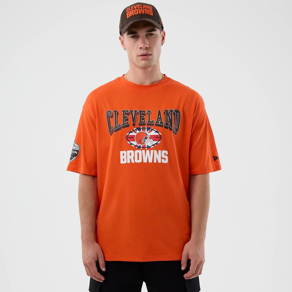 Cleveland Browns NFL International Series Games Orange Oversized T-Shirt-Benirox