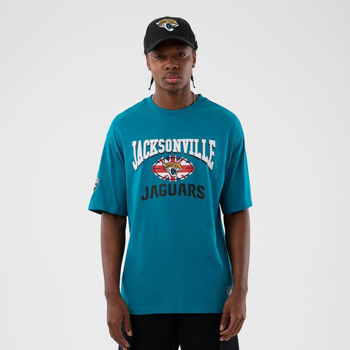 Jacksonville Jaguars NFL International Series Games Turquoise Oversized T-Shirt-Benirox