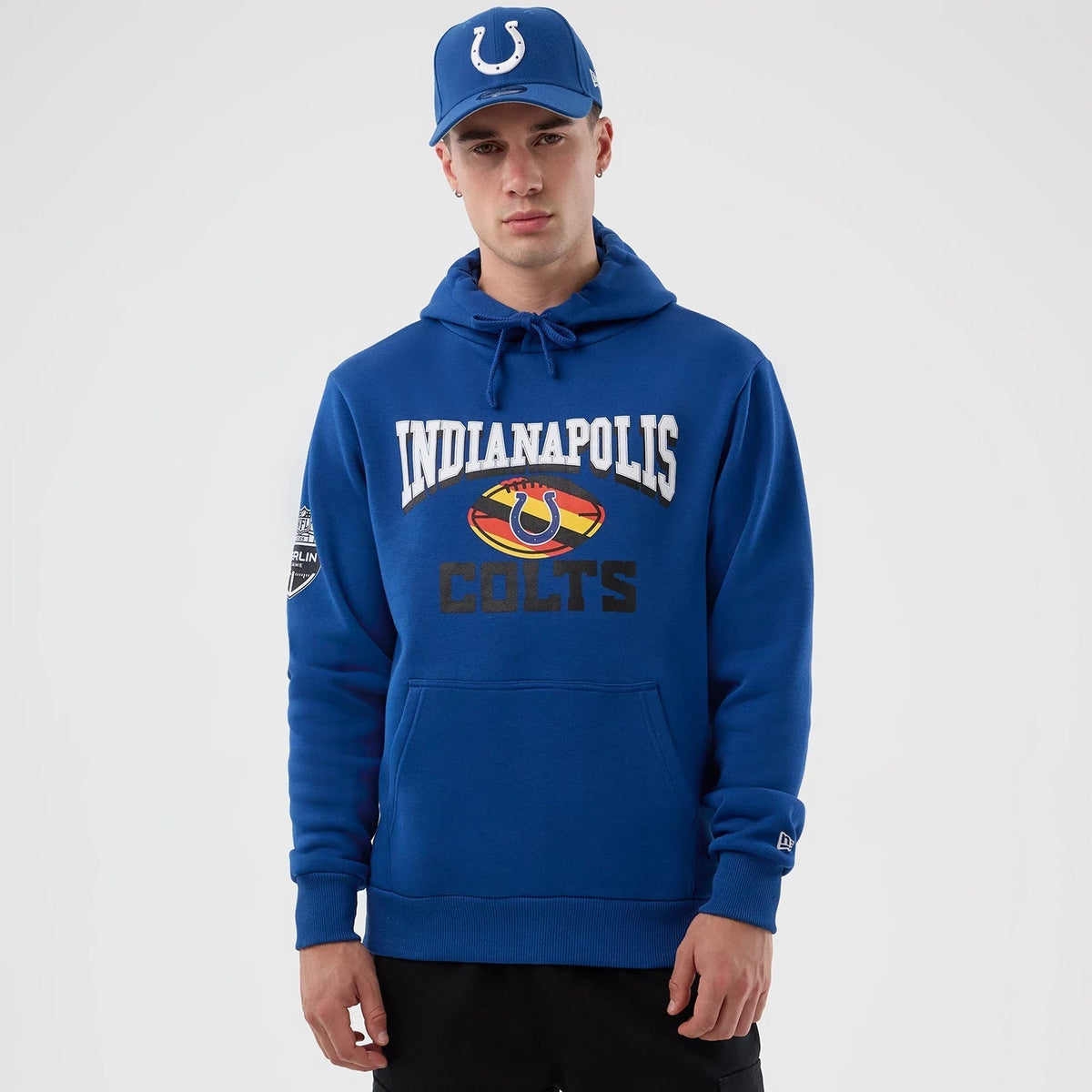 Indianapolis Colts NFL International Series Games Blue Pullover Hoodie-Benirox