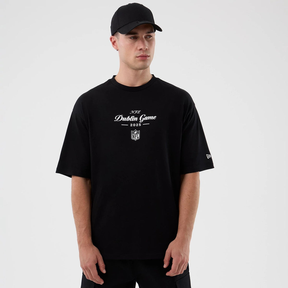 Dublin Game NFL International Series Games Black Oversized T-Shirt-Benirox