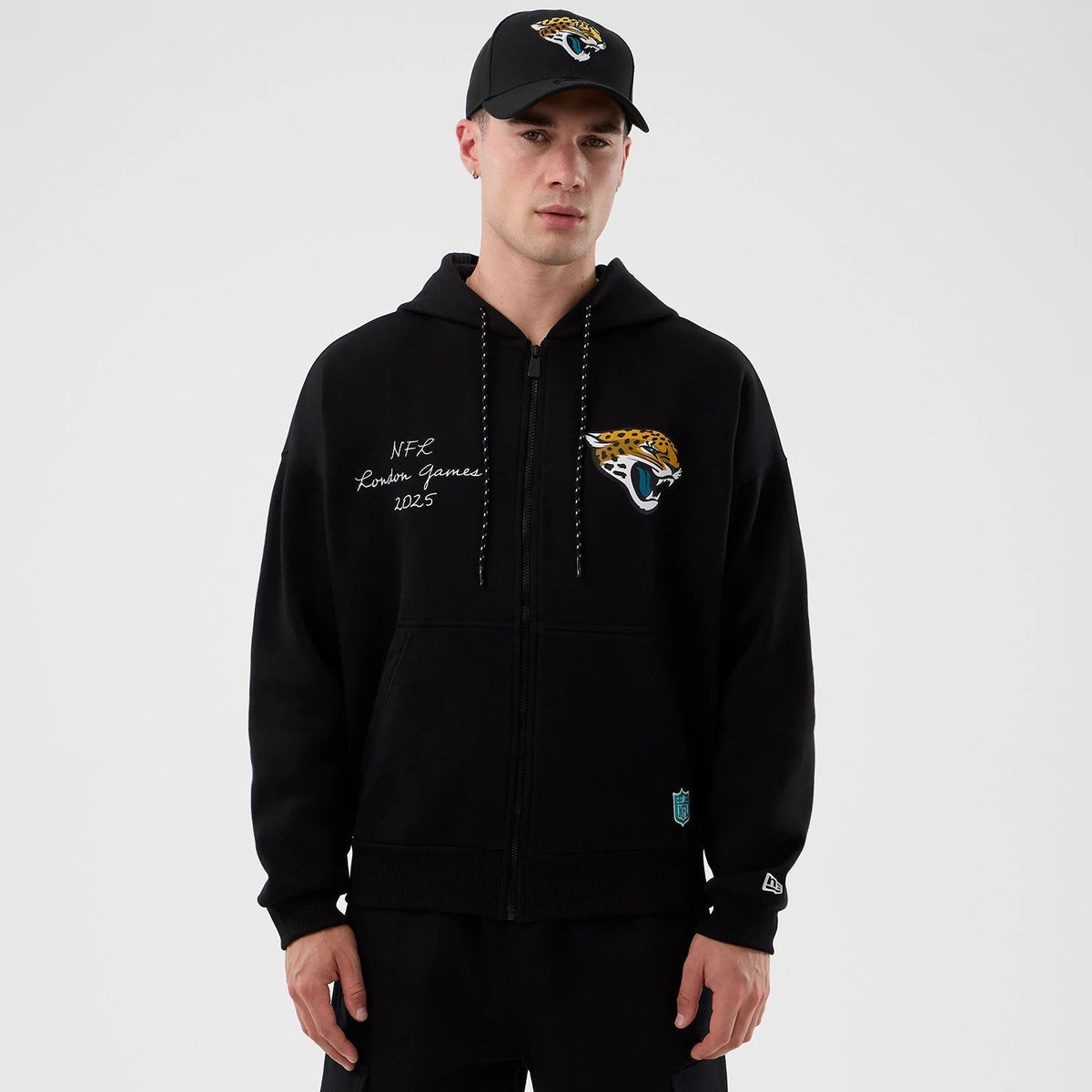 Jacksonville Jaguars NFL International Series Games Black Full Zip Hoodie-Benirox