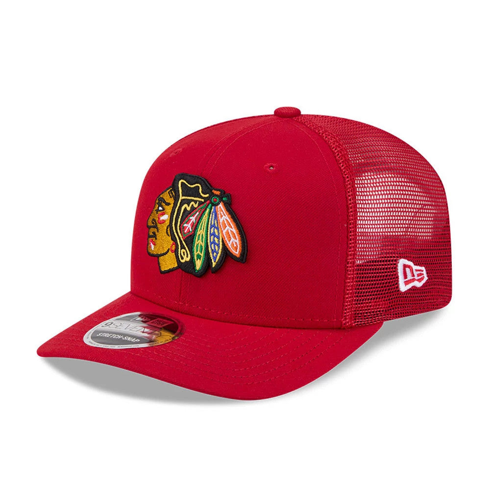 Chicago Blackhawks NHL Evergreen Red 9SEVENTY Stretch Snap Adjustable Cap-Benirox
