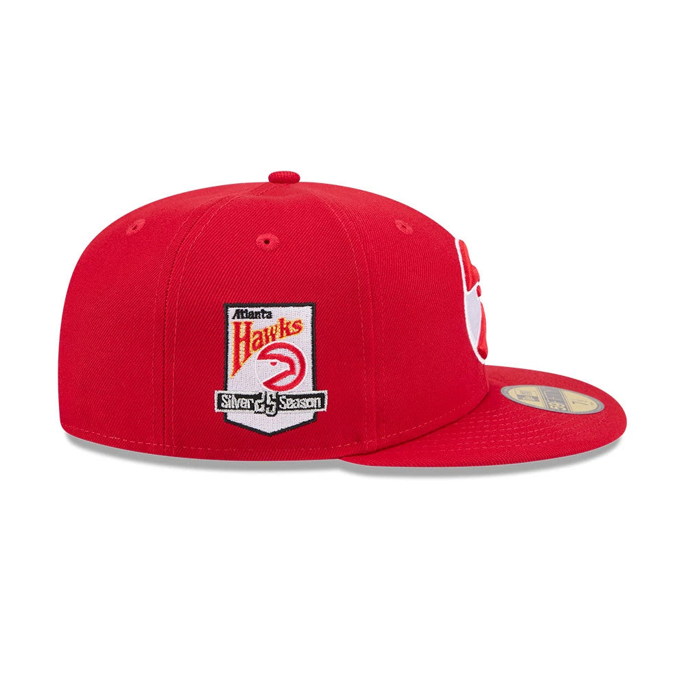 Atlanta Hawks NBA Hardwood Classic Red 59FIFTY Fitted Cap-Benirox