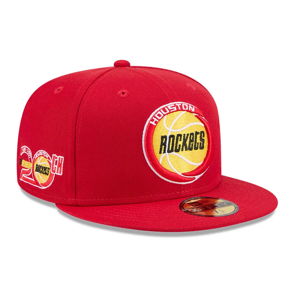 Houston Rockets NBA Hardwood Classic Anniversary Red 59FIFTY Fitted Cap-Benirox