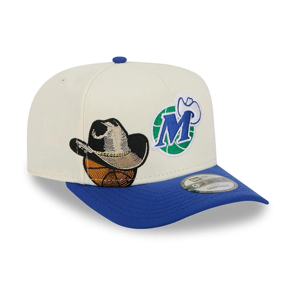 Dallas Mavericks NBA Blue 9FIFTY A-Frame Snapback Adjustable Cap-Benirox