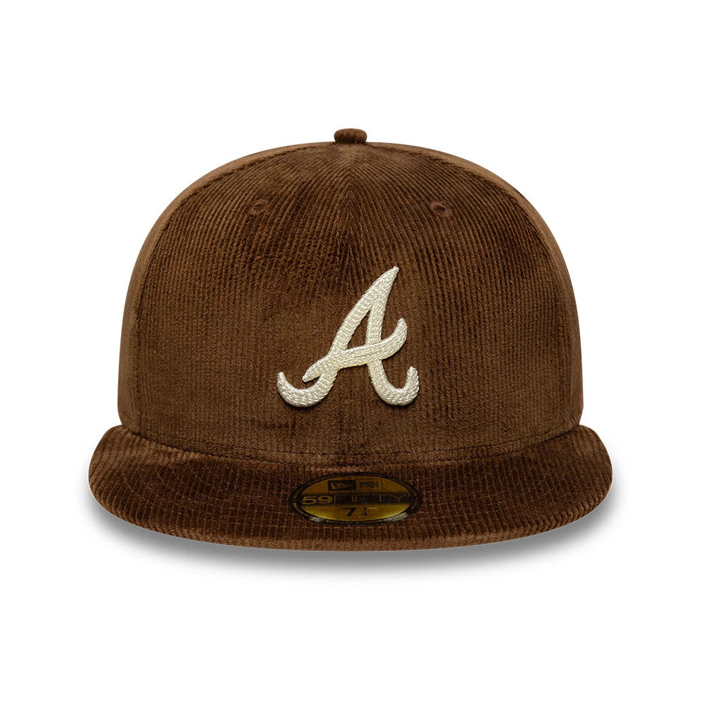 Atlanta Braves MLB Cord Dark Brown 59FIFTY Fitted Cap-Benirox