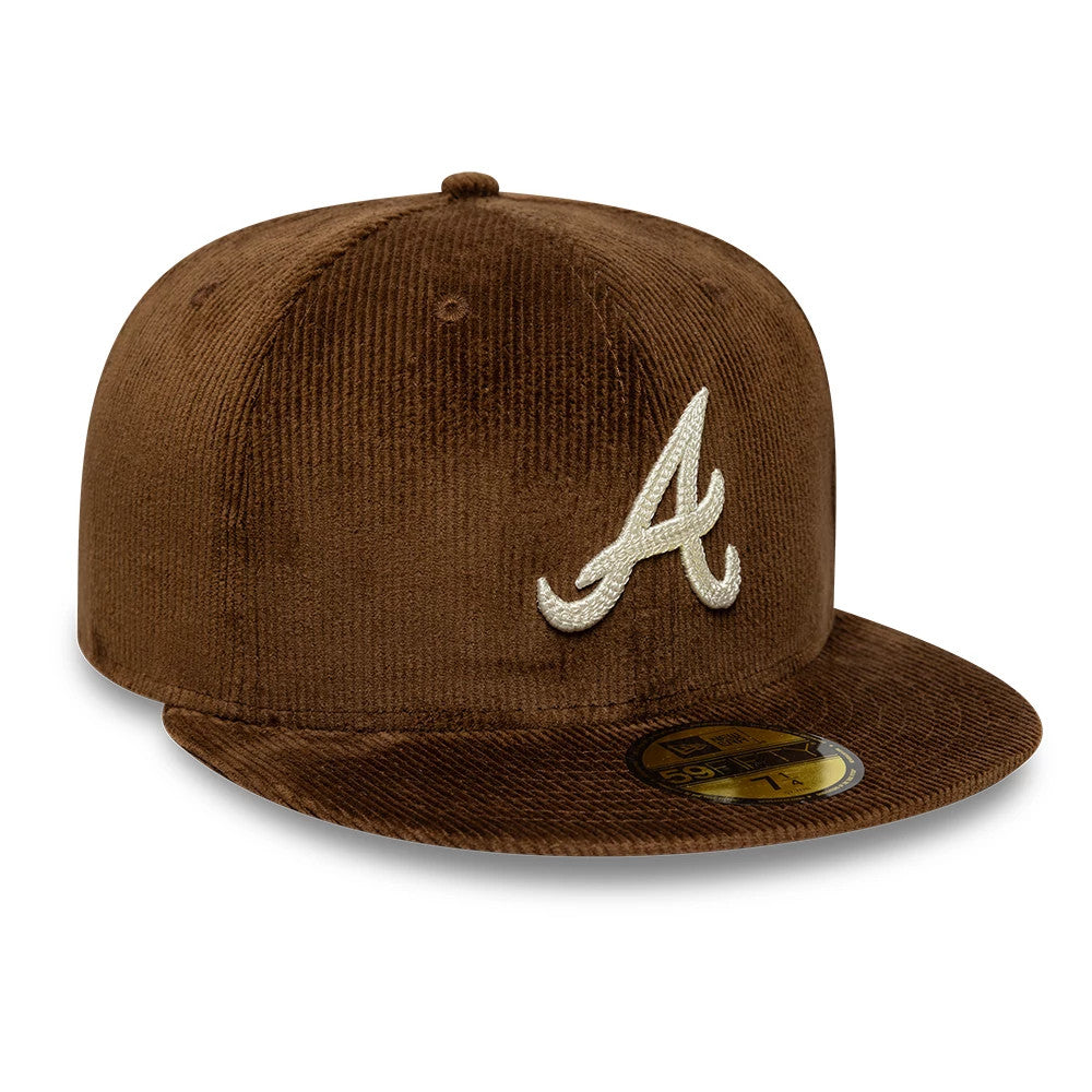 Atlanta Braves MLB Cord Dark Brown 59FIFTY Fitted Cap-Benirox
