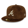 Atlanta Braves MLB Cord Dark Brown 59FIFTY Fitted Cap-Benirox