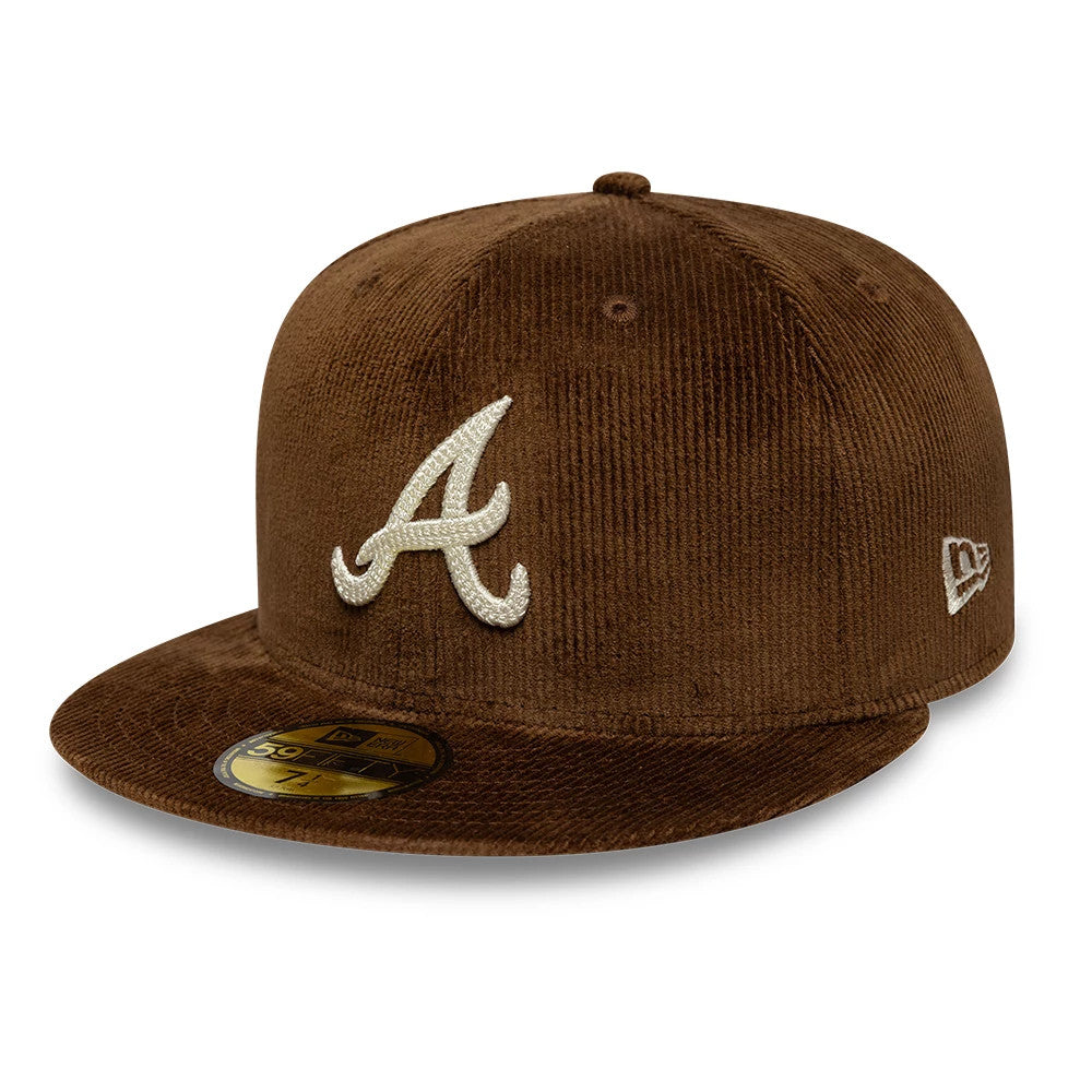 Atlanta Braves MLB Cord Dark Brown 59FIFTY Fitted Cap-Benirox