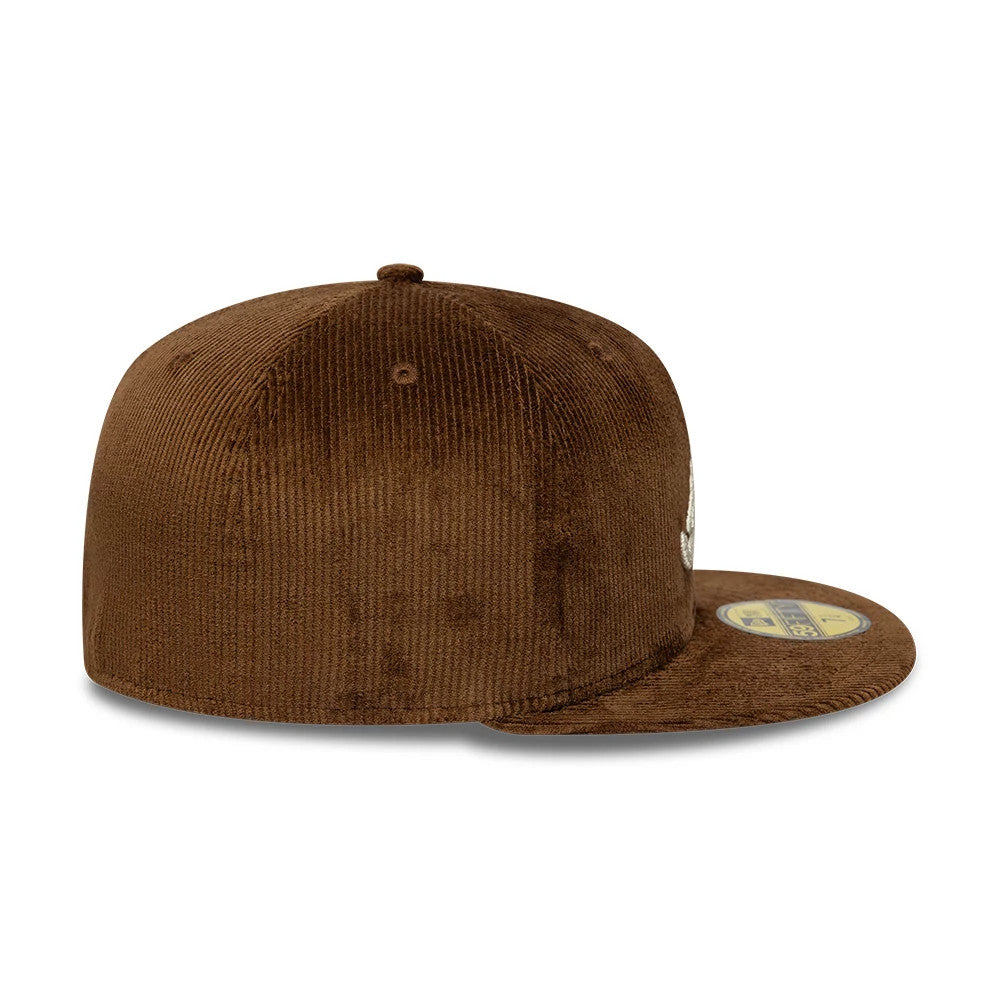 Atlanta Braves MLB Cord Dark Brown 59FIFTY Fitted Cap-Benirox