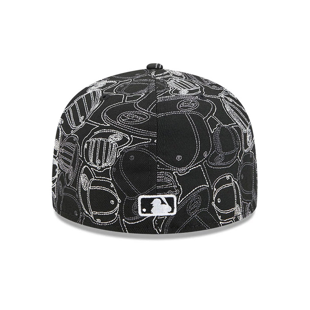 Atlanta Braves MLB Cap Scramble Black 59FIFTY Fitted Cap-Benirox