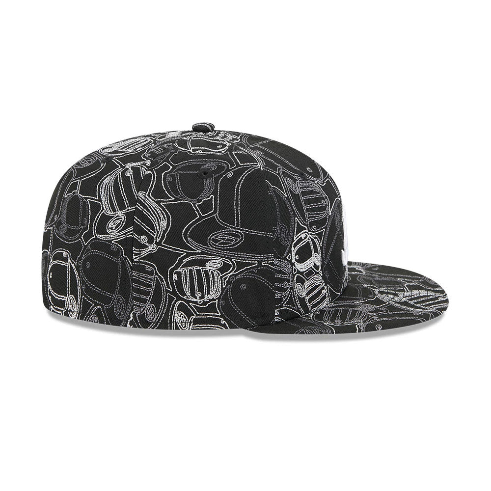 Atlanta Braves MLB Cap Scramble Black 59FIFTY Fitted Cap-Benirox