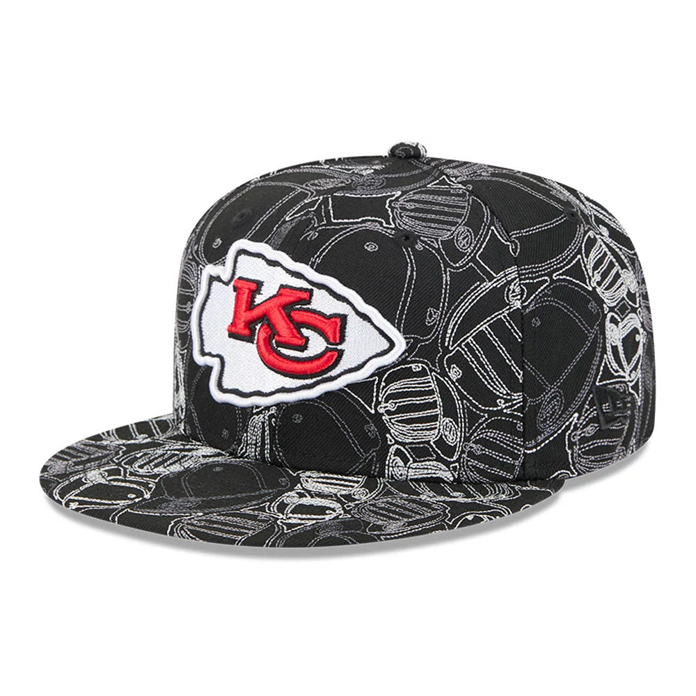 Kansas City Chiefs NFL Cap Scramble Black 59FIFTY Fitted Cap-Benirox