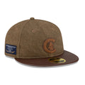 Chicago Cubs MLB Open Brown Retro Crown 59FIFTY Fitted Cap-Benirox