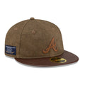 Atlanta Braves MLB Open Brown Retro Crown 59FIFTY Fitted Cap-Benirox
