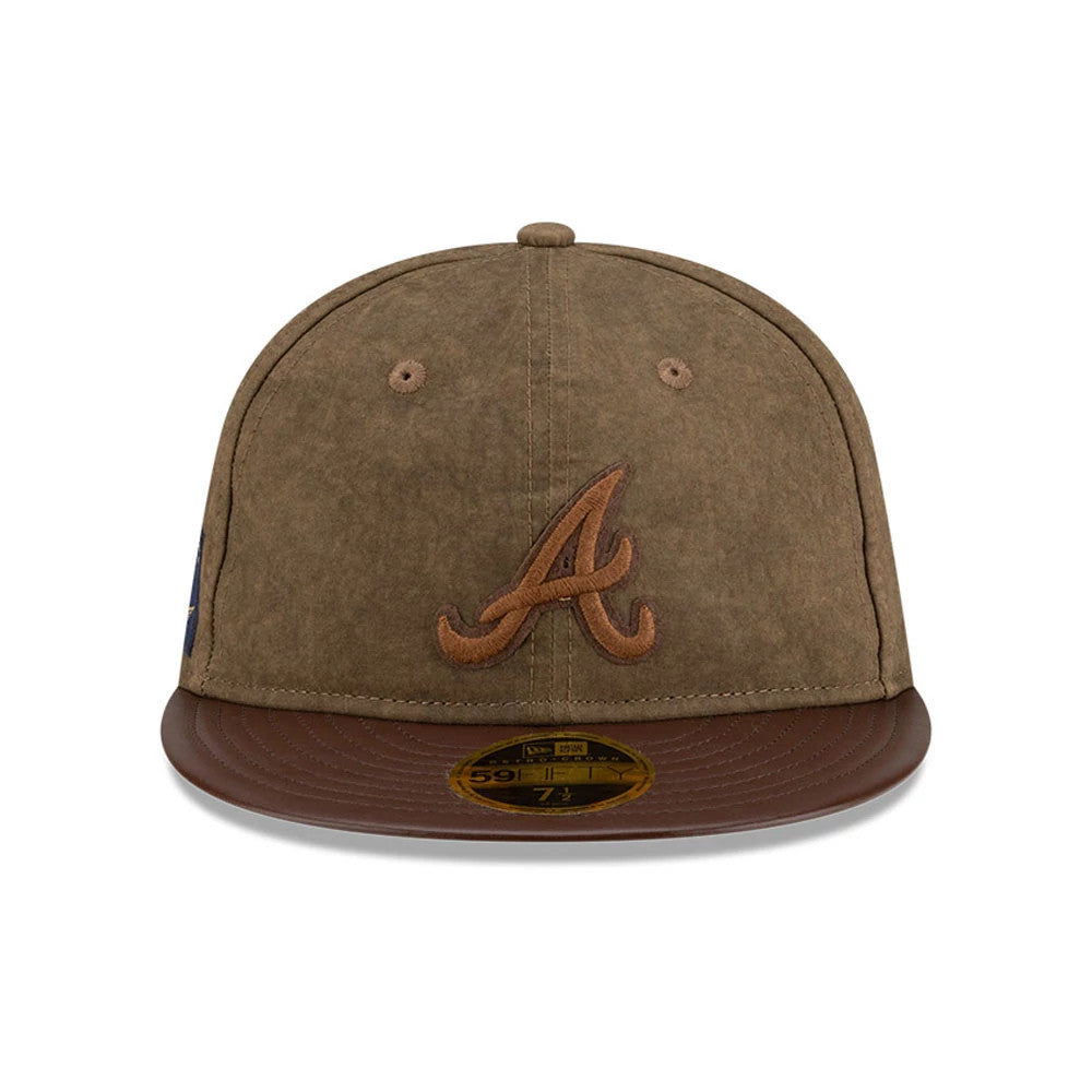 Atlanta Braves MLB Open Brown Retro Crown 59FIFTY Fitted Cap-Benirox