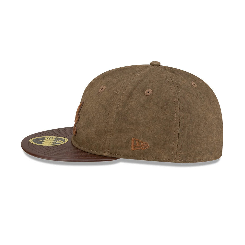 Atlanta Braves MLB Open Brown Retro Crown 59FIFTY Fitted Cap-Benirox