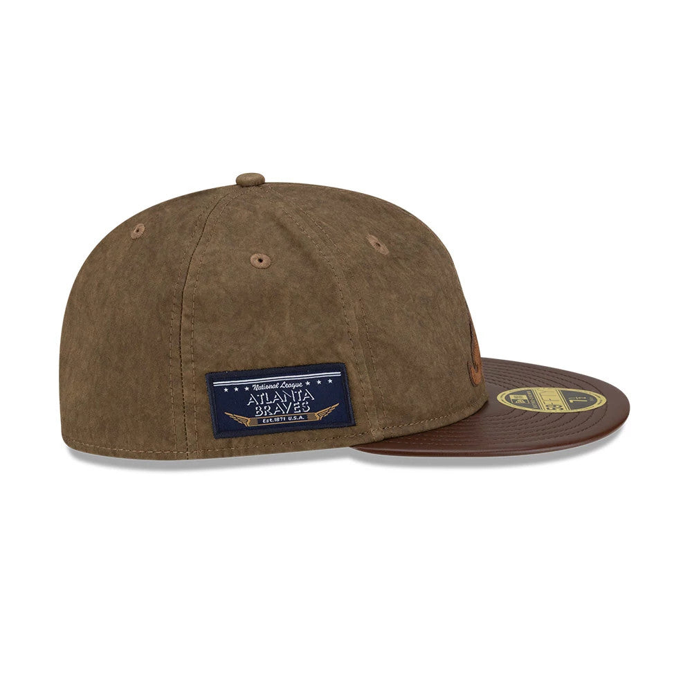Atlanta Braves MLB Open Brown Retro Crown 59FIFTY Fitted Cap-Benirox