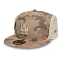 LA Dodgers MLB Cord Light Beige Downflap 59FIFTY Fitted Cap-Benirox